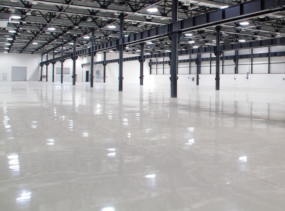 Commercial space with epoxy flooring